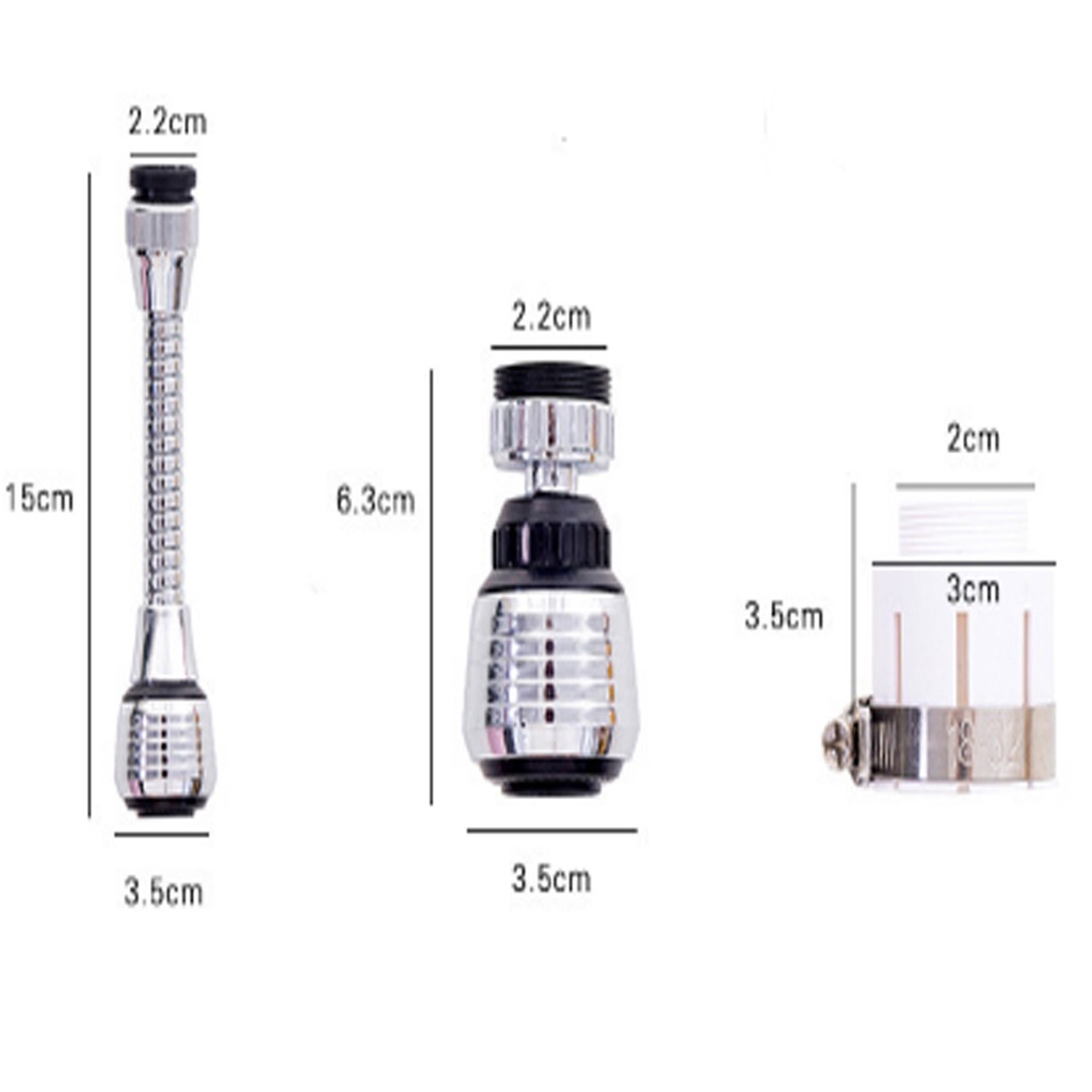 Vòi nối rửa chén bát inox tăng áp xoay 360 độ cao cấp
