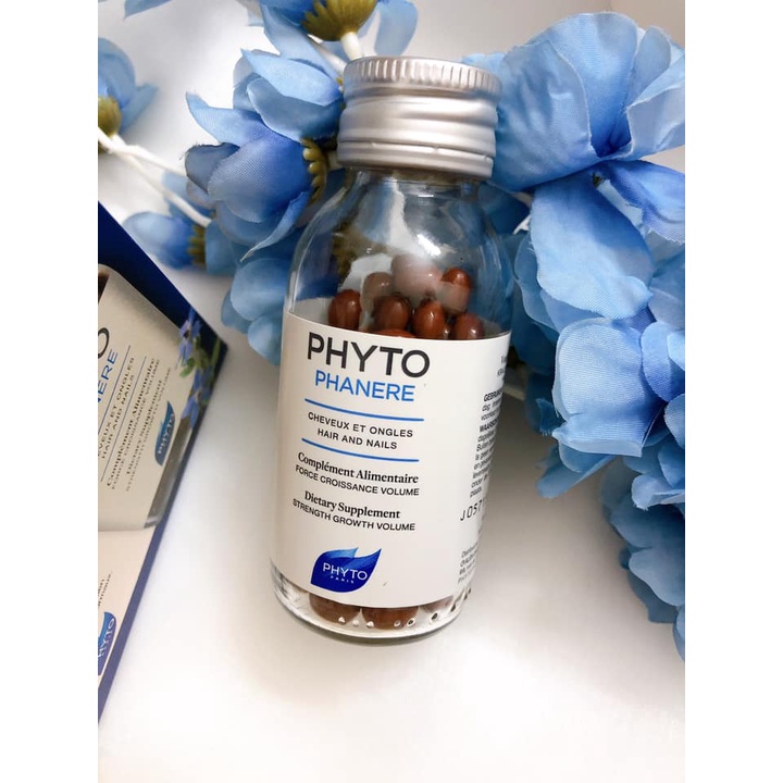 [LIL Mall) Viên uống hỗ trợ mọc tóc PHYTO Phanere, dưỡng móng - Hộp 120v Phytophanere - An toàn cho mẹ sau sinh