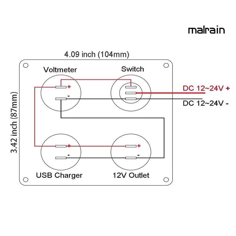 Ổ Cắm Tẩu Thuốc 4 Trong 1 Cho Xe Hơi