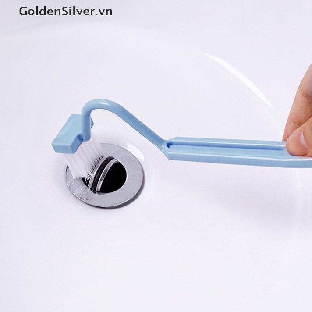 Bàn Chải Cọ Rửa toilet Tay Cầm Dài Hình Chữ V Màu Vàng Kim