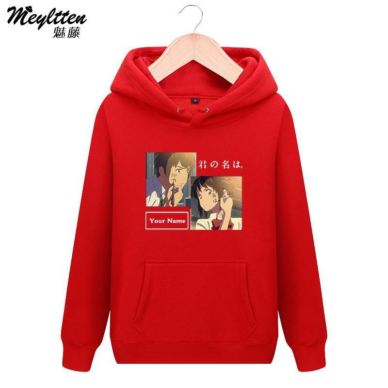 Áo hoodie mũ Your Name ( Màu đỏ)