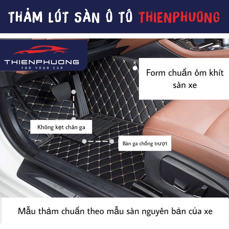 Thảm lót sàn ô tô 6d cao cấp cho xe Mitsubishi Attrage da Pu không mùi, chống thấm nước