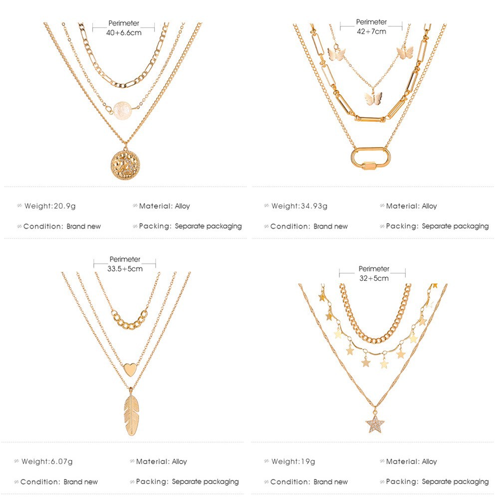 Dây chuyền nhiều lớp thanh lịch cho nữ