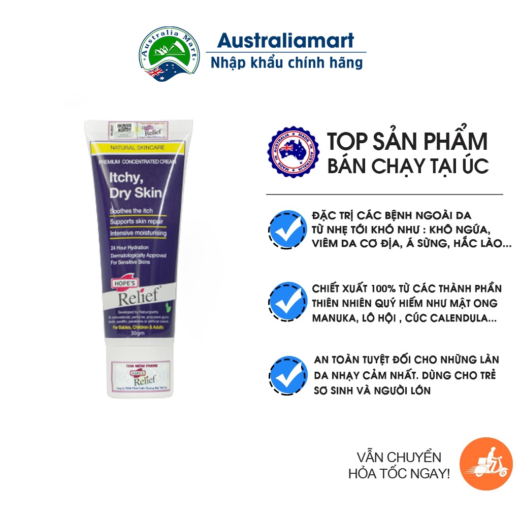 Kem đa năng thảo dược cho da khô ngứa, eczema, vảy nến Hope's Relife 30gam
