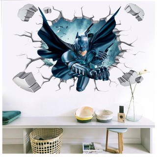 [XẢ KHO] (HCM) Tranh 3D dán tường người dơi - decal batman