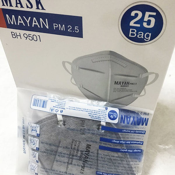 Khẩu trang 4 lớp 3M MAYAN PM2.5 BH9501 Hàn Quốc, y tế chống giọt bắn dịch lọc bụi bẩn 95%  - Trung Đông Pharmacy