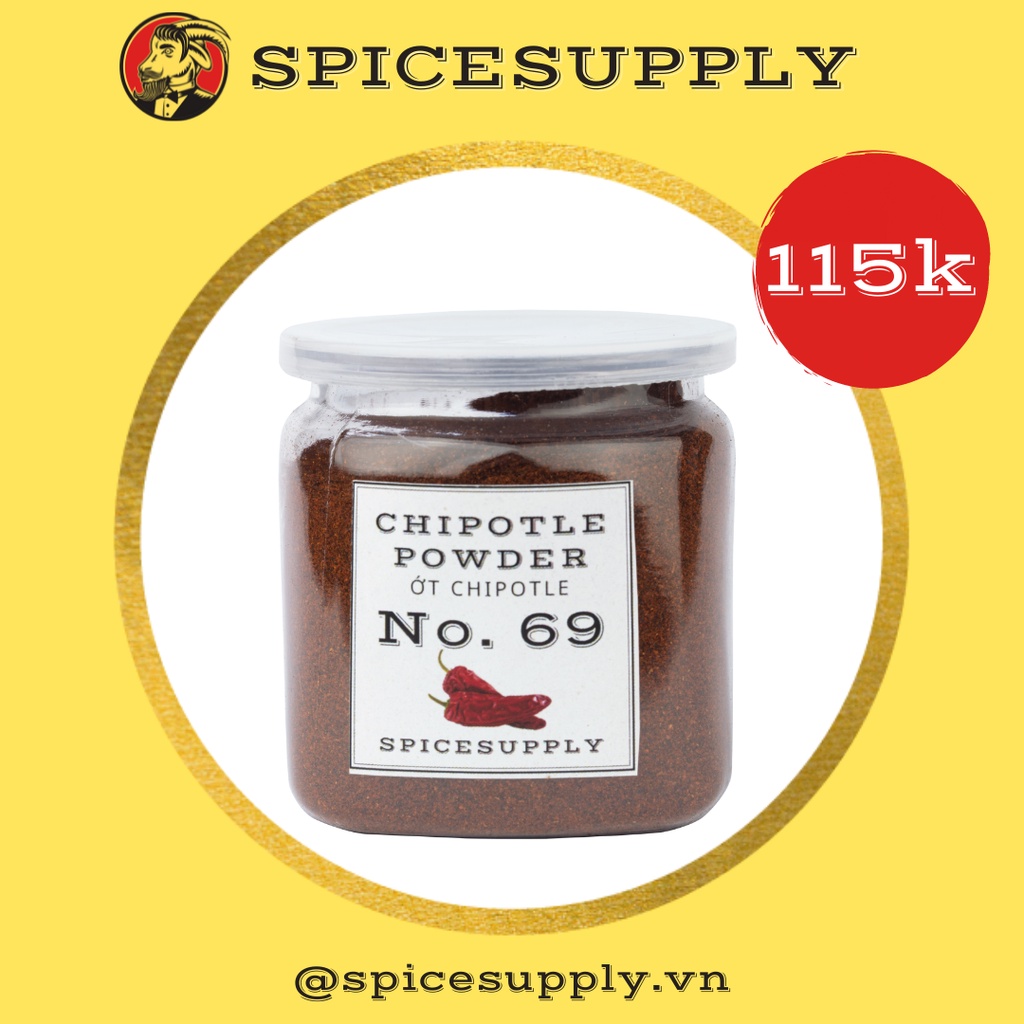 500G Chipotle Powder - Ớt Chipotle SPICESUPPLY Việt Nam Hũ 80g