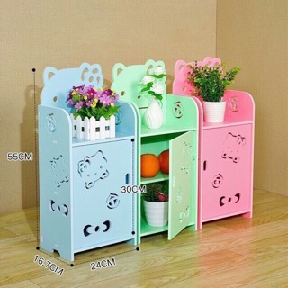 Tủ gỗ hello kitty 