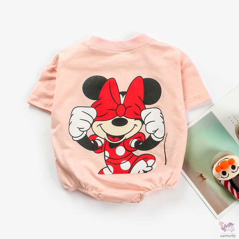 Bộ Áo Liền Quần Ngắn Tay In Chữ Cho Bé Trai Và Bé Gái