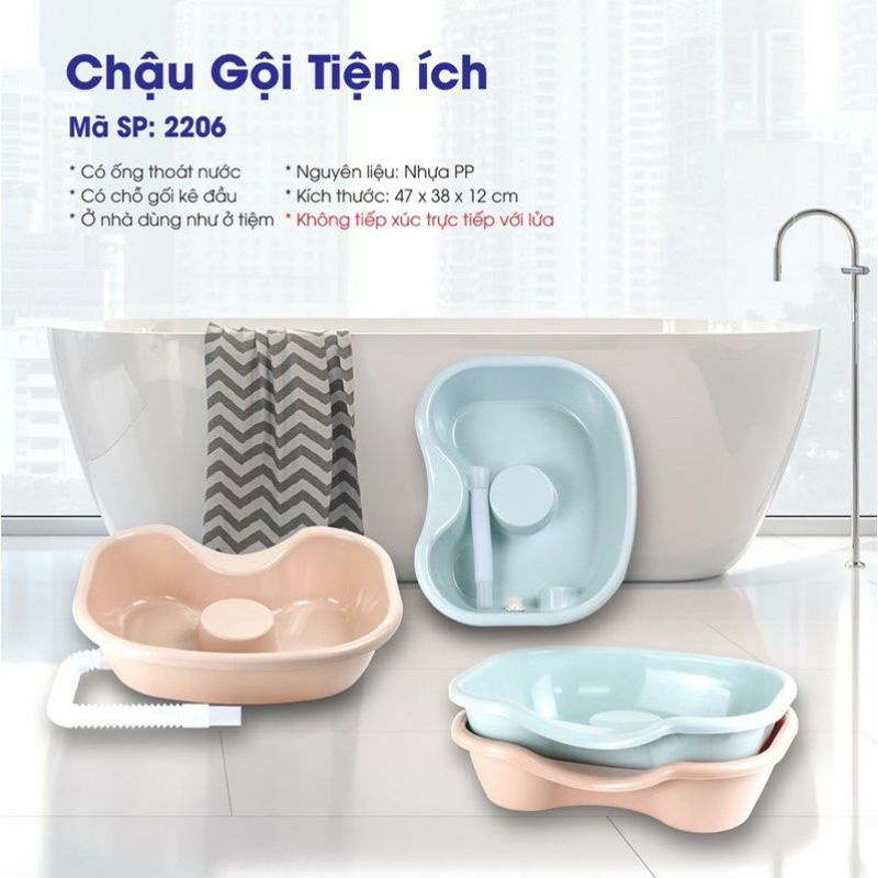 Chậu gội,bồn gội đầu tại giường thông minh cho mẹ bầu và bé nhựa Việt Nhật