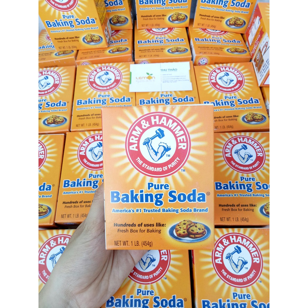 [CHÍNH HÃNG] Bột Baking Soda đa công dụng, làm bánh, tẩy trắng - Hộp 454g nhập khẩu Mỹ