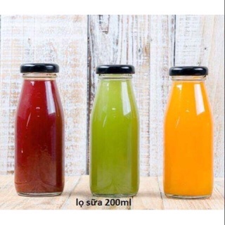 Chai thuỷ tinh 200ml nắp thiếc