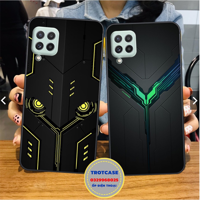 Ốp lưng điện thoại Samsung A22 4G - Samsung A22 5G - Samsung A12 - in hình đường nét xanh và đỏ chất lượng