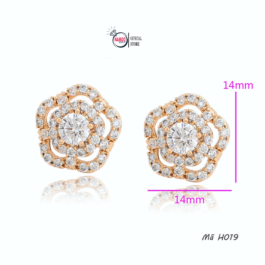 Bông Tai Nữ Sát Tai H019, Khuyên Nụ Bền Màu Bảo Hành 6 tháng