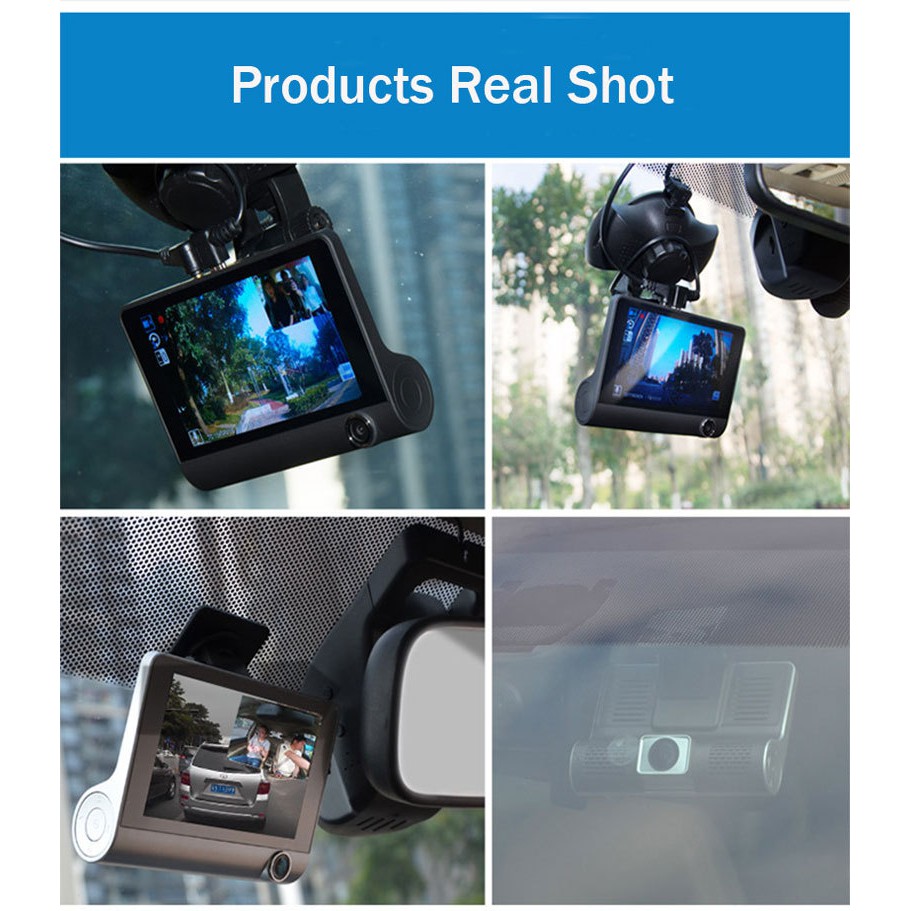 Camera hành trình ô tô 3 mắt camera, màn hình 4 inh full HD, ghi hình đa chiều, có chế độ ghi đè kèm thẻ nhớ 32G | BigBuy360 - bigbuy360.vn