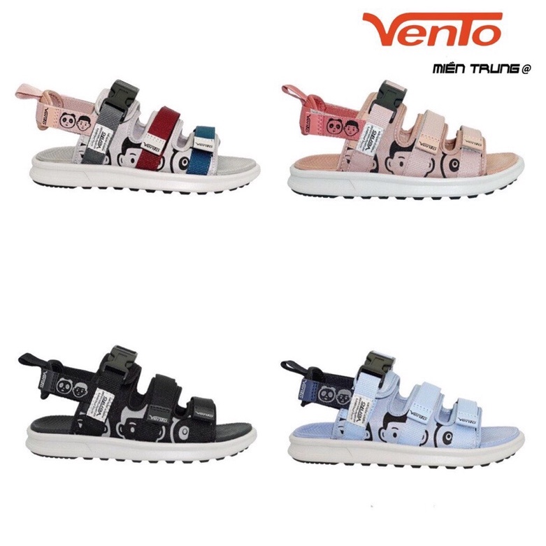 Giày Sandal nam nữ Vento NB80-SD80 quai màu ghi xanh ngọc, đen, be, hồng -LH9)(