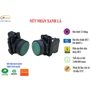 Nút Nhấn Xanh Lá Master - Thiết Bị Tủ Điện Công Nghiệp