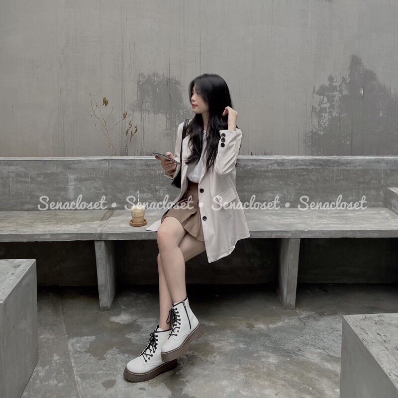 ÁO VEST / BLAZER 2 LƠP FORM DÀI STYLE ULZZANG (Ảnh thật/ Video)