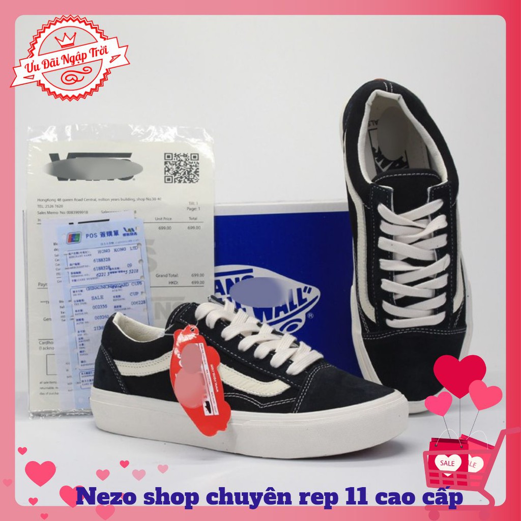 [FULL BOX+ ẢNH THẬT] Giày VANS OKD SKOOL ĐEN TRẮNG. Nezo Shop