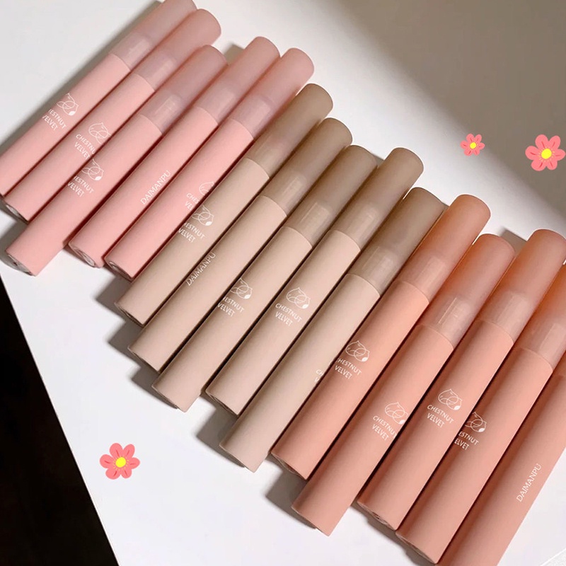 [Hàng mới về] Son môi trang điểm DAIMANPU màu sắc nhung lì quyến rũ lâu trôi phong cách Hàn Quốc