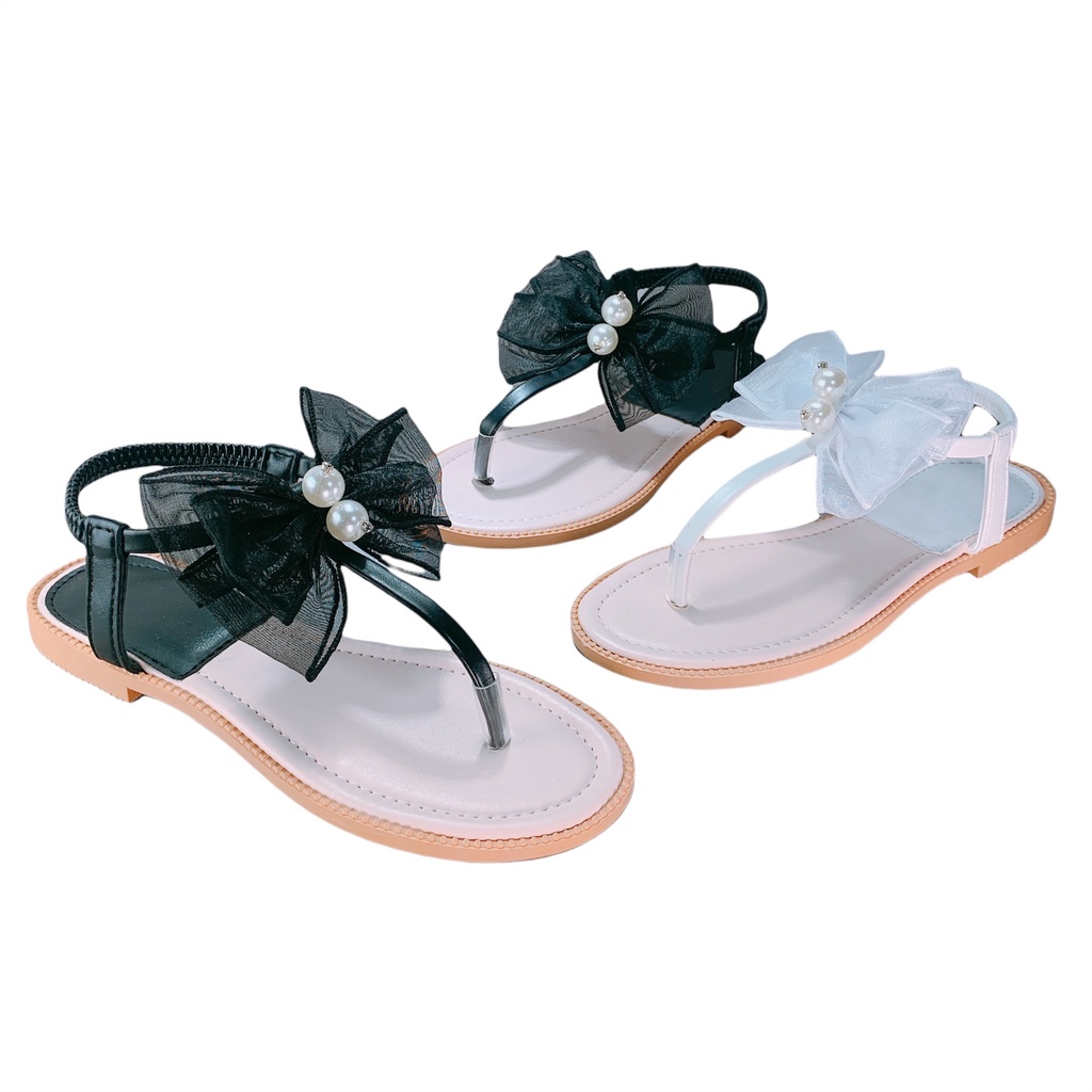 Sandal sỏ ngón nơ bánh bèo siêu xinh - w73