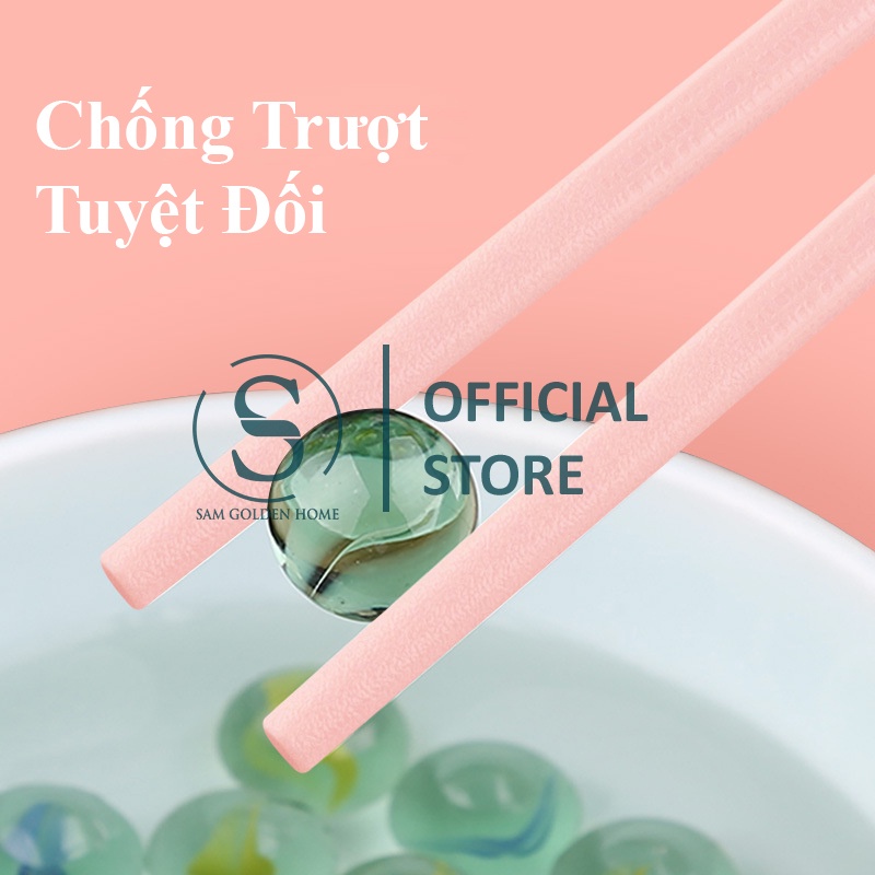 Đũa Nhật Chống Trượt Sang Trọng Hoa Anh Đào Dễ Thương Cute Bền Chắc Hợp Kim