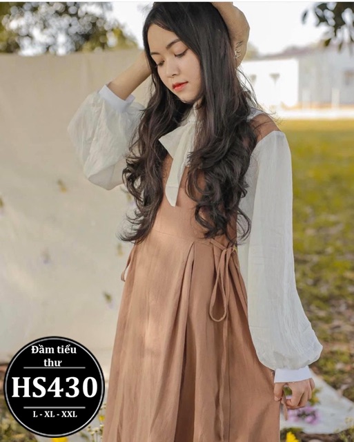 ĐẦM BIGSIZE TIỂU THƯ PHỐI NƠ HS430 - Màu ĐEN,NUDe - Size L,Xl,XXL | BigBuy360 - bigbuy360.vn