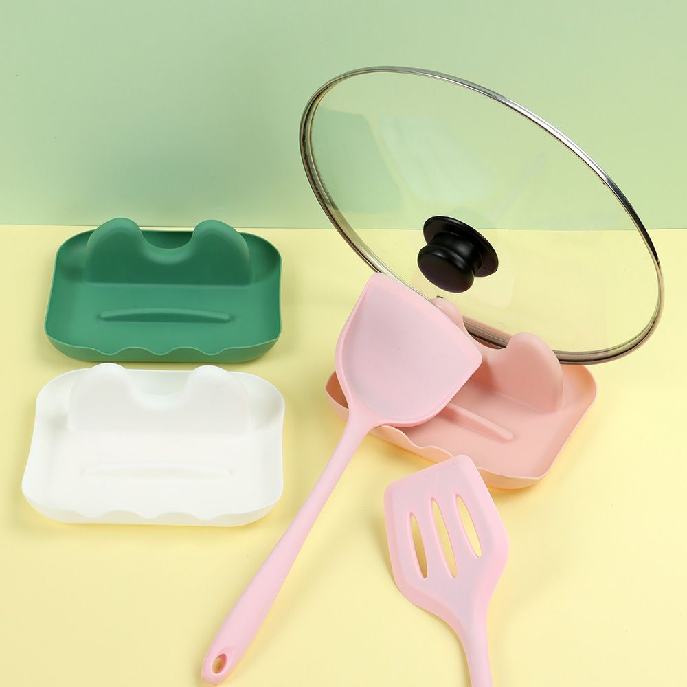 CONOPERY Giá đỡ nắp nồi / muỗng chống trượt đa năng nhiều màu tùy chọn tiện dụng cho nhà bếp