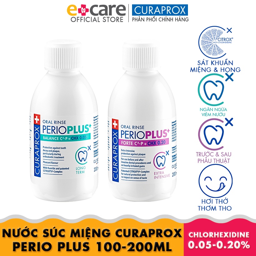 Nước súc miệng sát khuẩn Curaprox Perio Plus 100ml-200ml