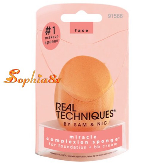 [Chính hãng] Bông mút tán kem nền cam Real Techniques Miracle Complexion Sponge