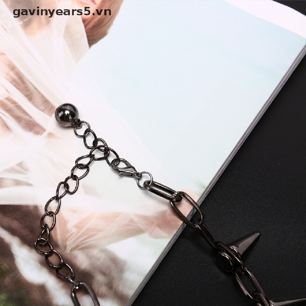[gavin] Vòng Cổ Choker Đinh Tán Mới Phong Cách Punk Rock Biker