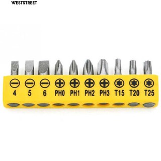 10 Đầu tua vít từ tính đa kích thước tiện dụng