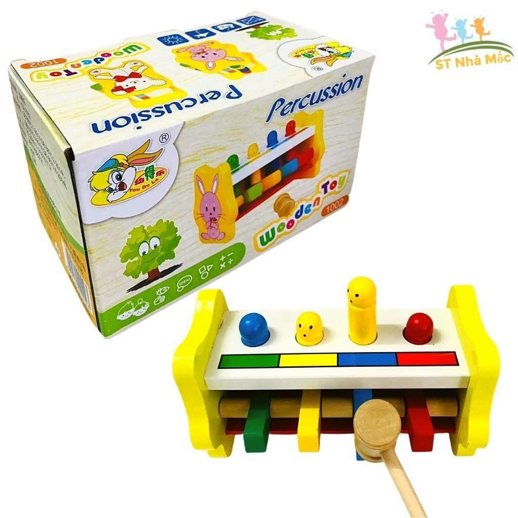 Đồ Chơi Đập Chuột Bằng Gỗ Thông Minh Rèn Luyện Trí Tuệ, Tinh Mắt, Nhanh Tay, Tư Duy Cho Bé - ALOKIDS TB