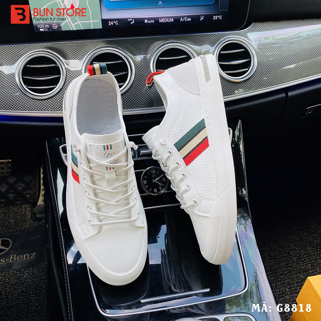 Giày Nam cao cấp Bun Store - Giày da Nam đẹp Sneaker thời trang sang xịn G8818