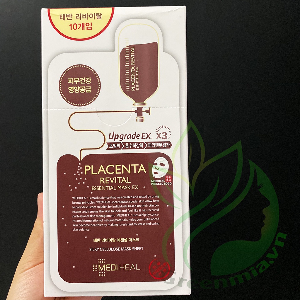 Mặt Nạ Mediheal Nhau Thai Cừu [MIẾNG LẺ] Tái Tạo Tế Bào Phục Hồi Da MEDIHEAL Placenta Revital Essential Mask EX. 24ml