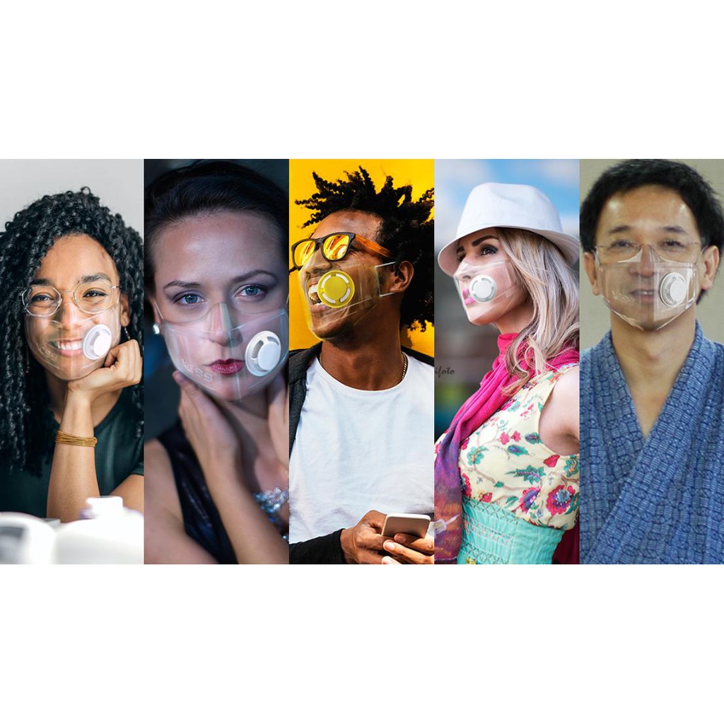 (Sẵn) Khẩu Trang Nhựa an toàn TPU, Mở Face ID, chống tia UV tặng kính trong suốt