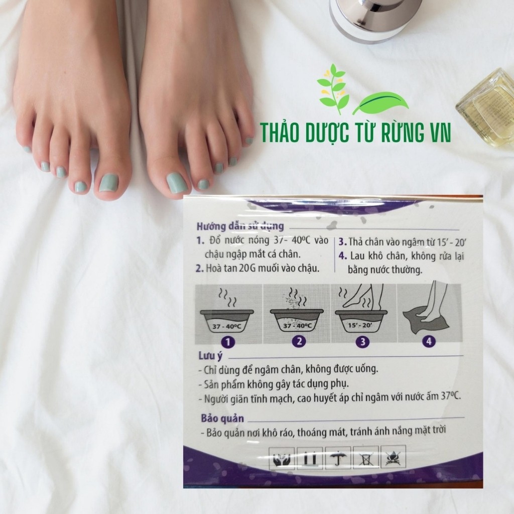 Muối Thảo Dược RELAX FOOTS Giảm Nhức Mỏi Hết Hôi Chân Thảo Dược Từ Rừng VN