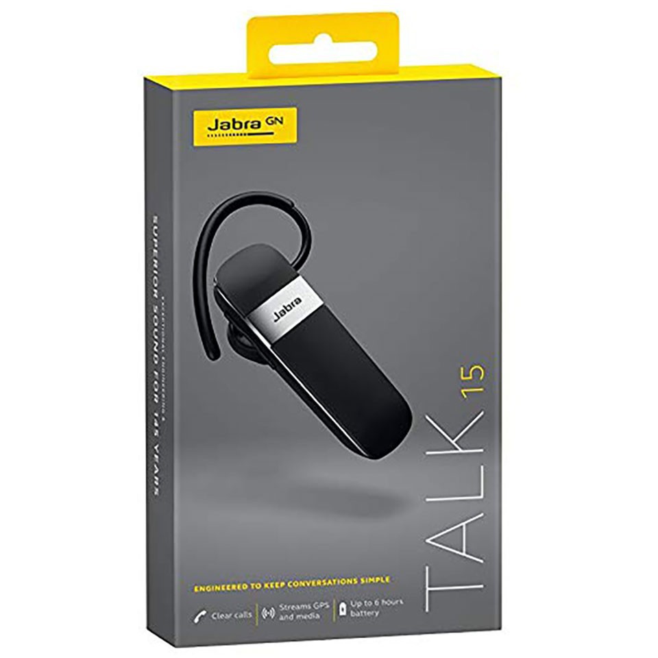 [252ELSALE giảm 7%] Tai Nghe Bluetooth Jabra Talk 15 SE Đàm Thoại Nghe Nhạc | HD Voice | Hàng Chính Hãng