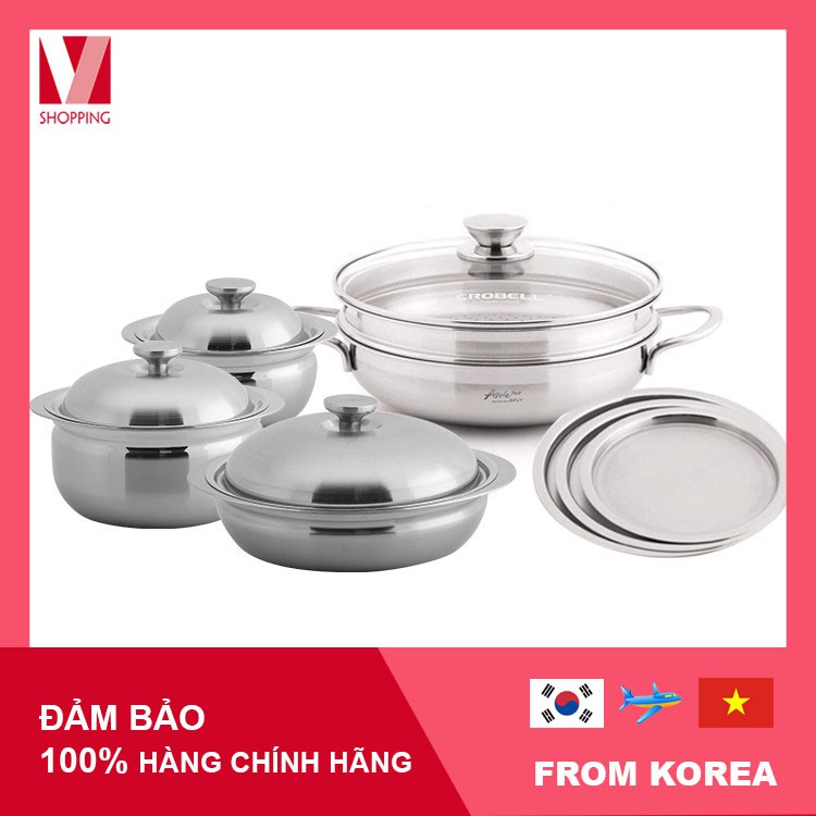 Bộ 4 nồi inox cao cấp 5 lớp Apple Pot