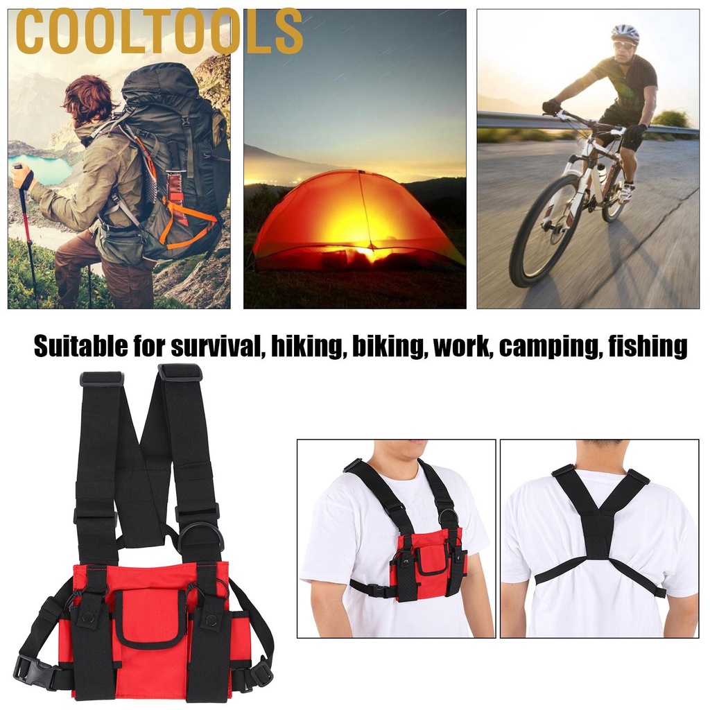 Cooltools Chest Bag  Multi Pocket Wear Resistant Durable Portable Waterproof Vest Rig with Adjustable Shoulder Straps for Outdoor