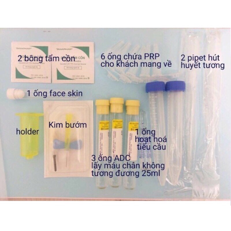Bộ KIT PRP ACD Mỹ 12 món  dùng cho spa, thẩm mỹ viện
