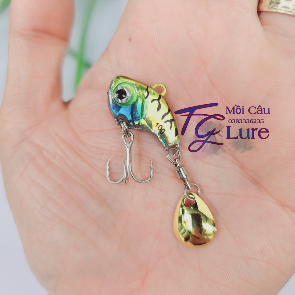 Mồi Câu Lure Cá Giả_Mồi Lure Cá Sắt Đuôi Xoay 3D Mua 5 tặng Hộp M7