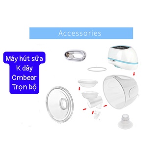 Máy hút sữa không dây Cmbear có pin sạc model ZRX-0211, 9 cấp hút có matxa hút kiệt sữa , Bảo hành 12 tháng