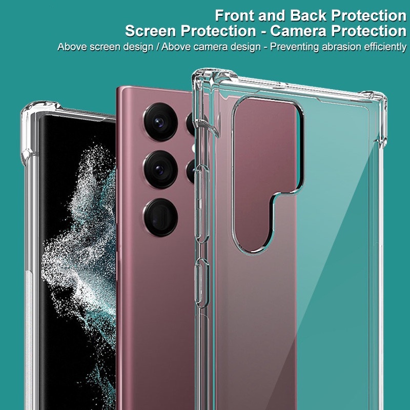 Ốp Điện Thoại TPU Mềm Trong Suốt Bảo Vệ Bốn Góc Chống Sốc Cho Samsung Galaxy S22 /S22 Plus /S22 Ultra