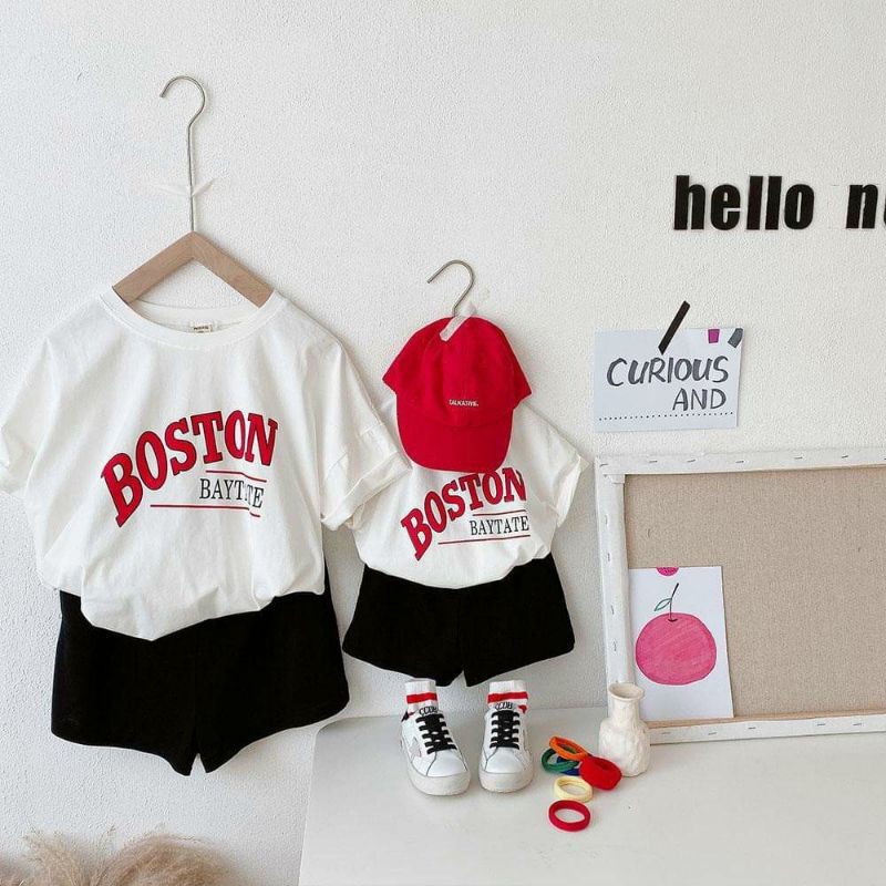 sét đồ đôi mẹ và bé bộ đồ đôi mẹ và bé trai mẹ và bé gái chất cotton mịn mát