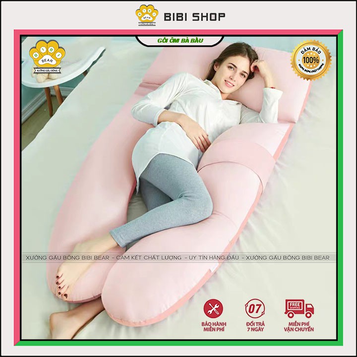 Gối ôm bà bầu siêu mềm mịn êm ái