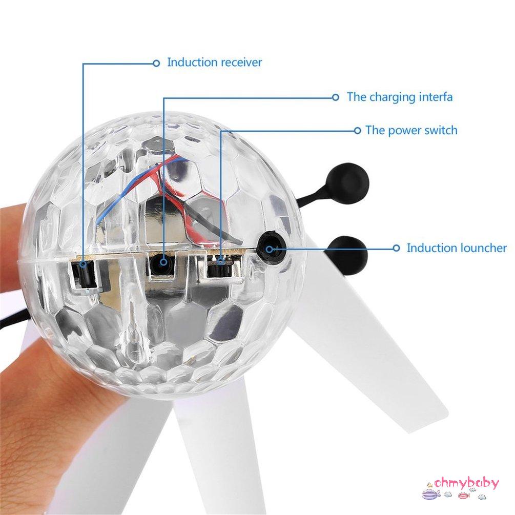 【OMB】 RC Flying Crystal Ball LED Flashing Light Infrared Induction Helicopter Ball