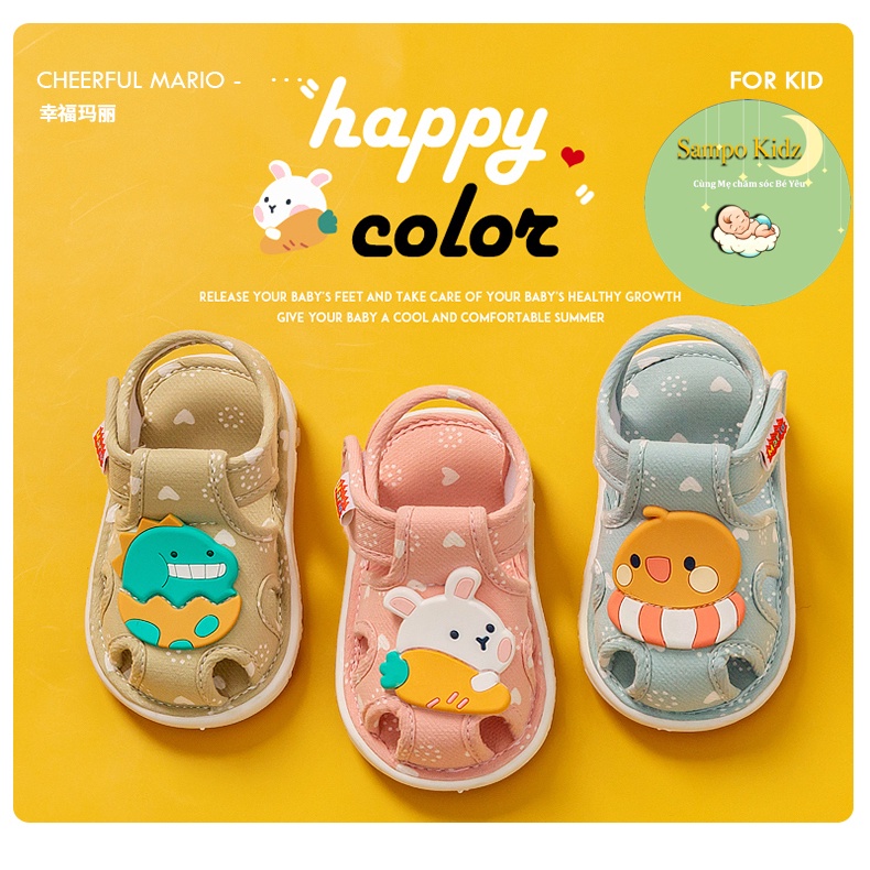 Giày Tập Đi Cho Bé Đế Êm Quai Mềm Cheerful Mario chất lượng cao _ YZY-9803 _ Mẫu 4
