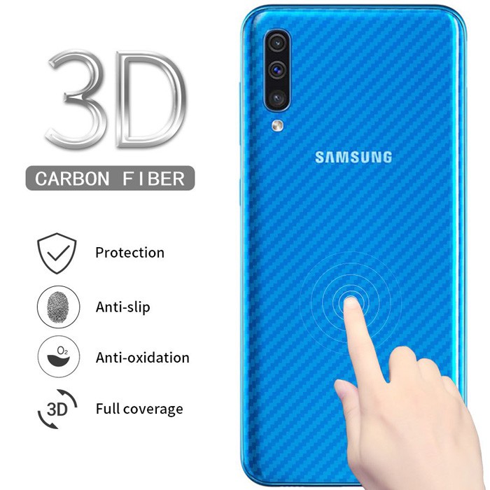 [HÀNG MỚI] Miếng dán lưng vân carbon dành cho Samsung J4plus/J6plus/ J7prime/J7pro/A8(2018)/A9(2019)/A50 -tặng miếng lau