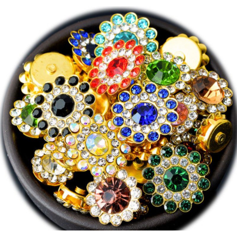 10 center bông hoa đá làm phụ kiện thời trang